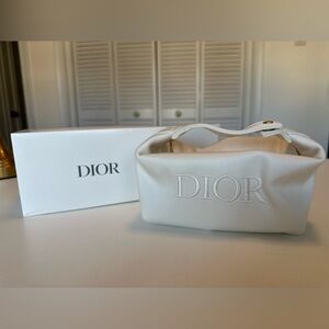 Dior Cream Cosmetic Bag, NWOT